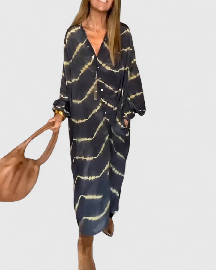 Amelie™ | Robe longue bohème élégante à rayures