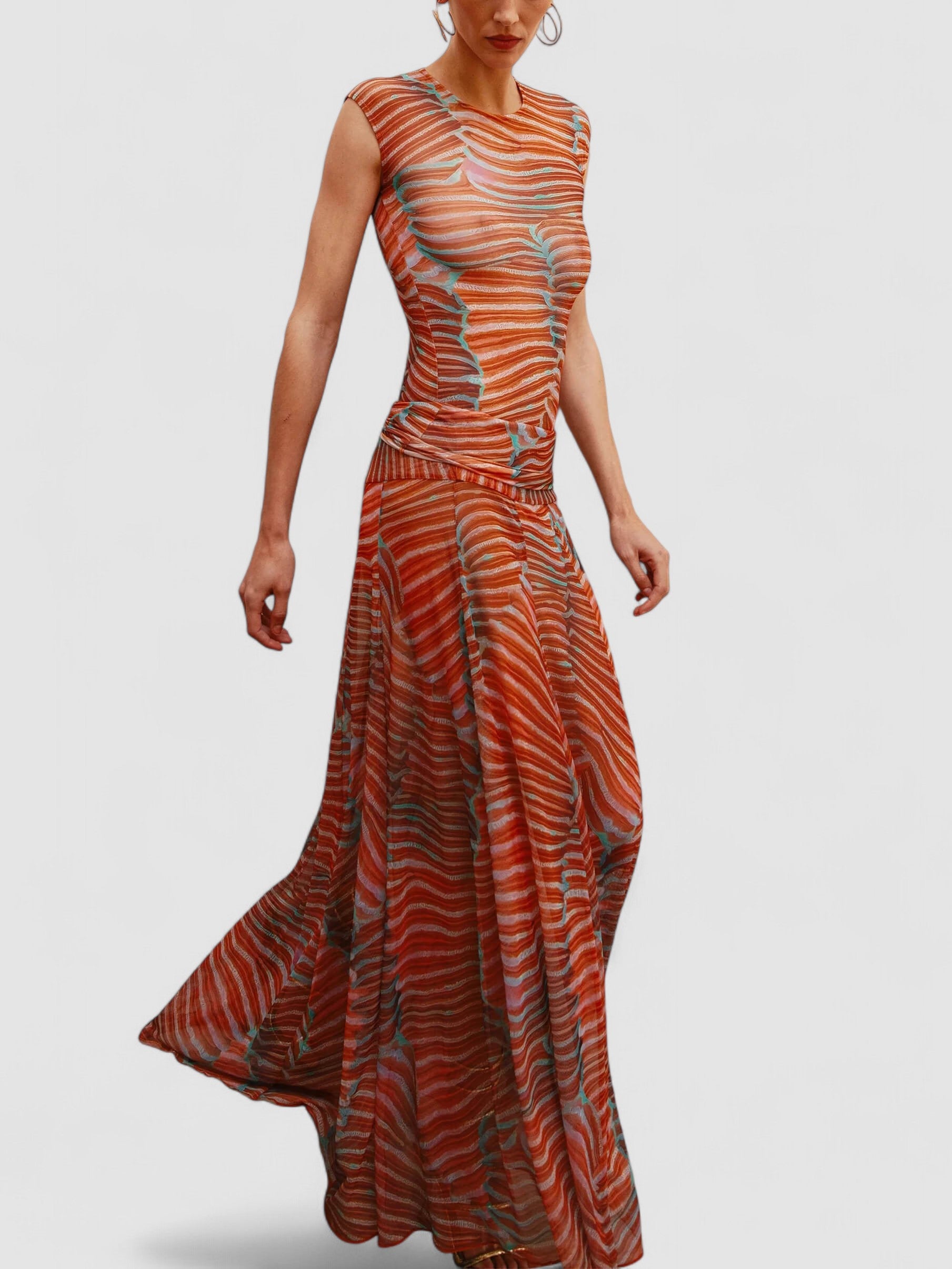 Ripple Glow™ | Mesh Bodysuit & Skirt Set