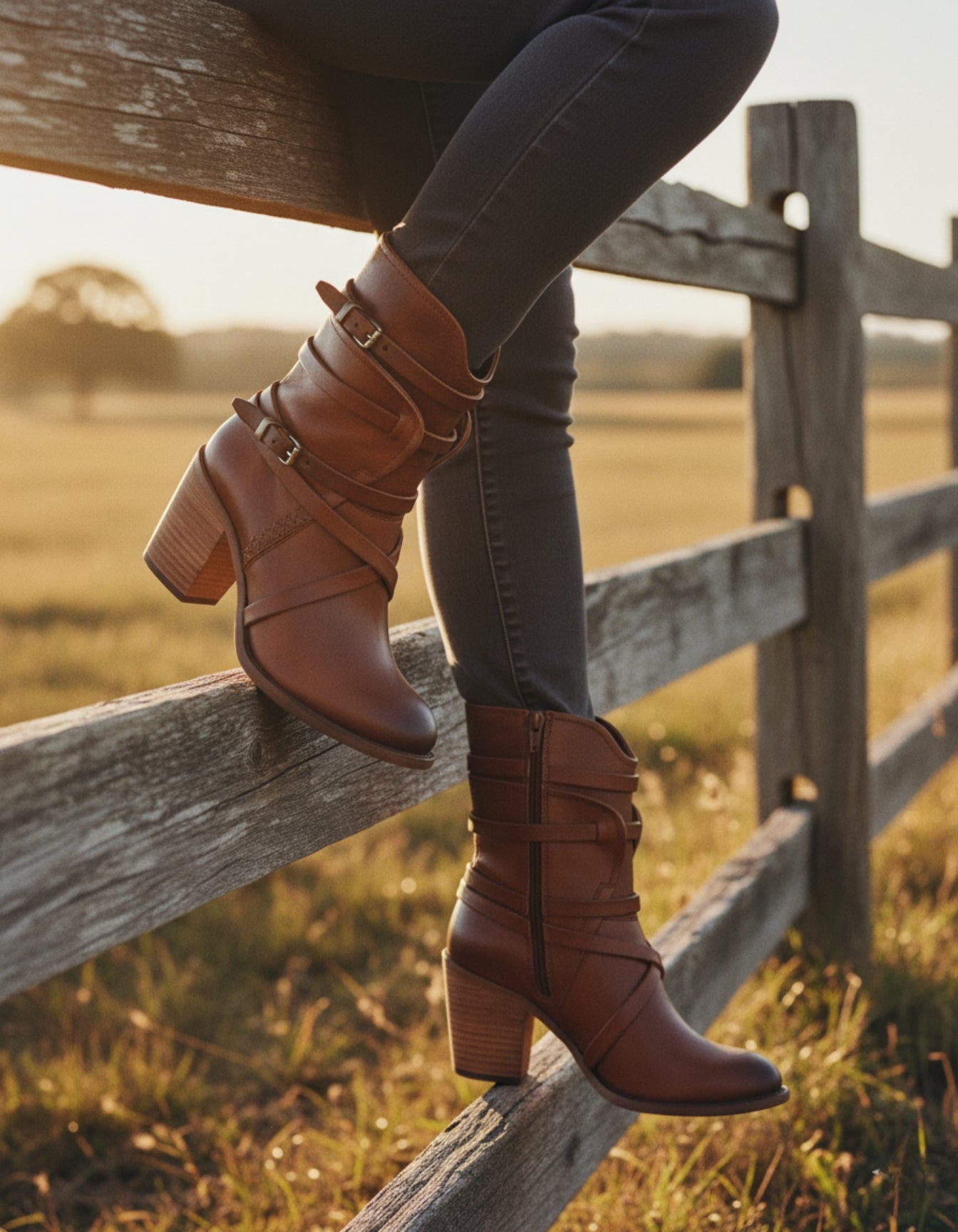 Frontier Straps Leather Boot