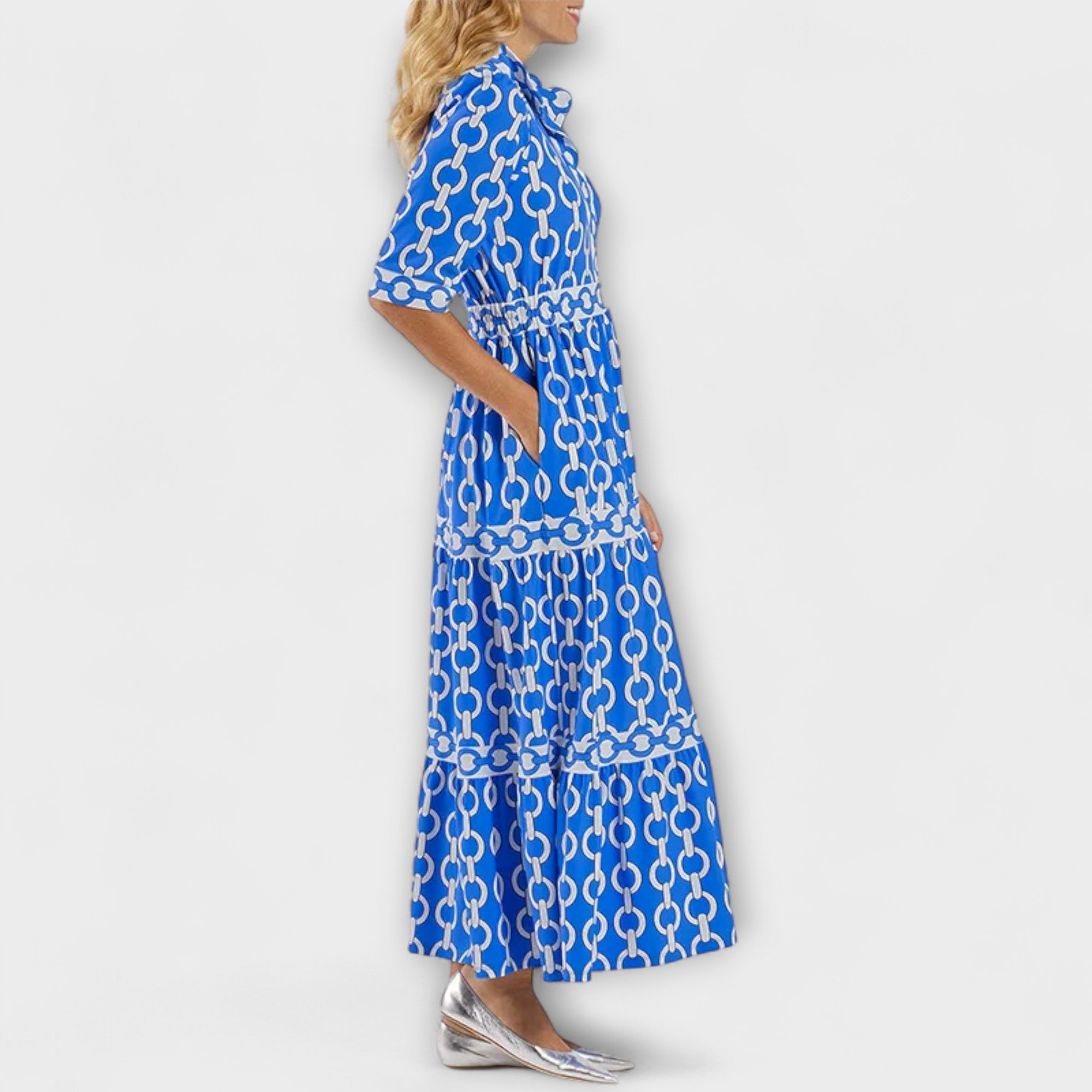 Sophia™ | Elegant Chain Print Dress