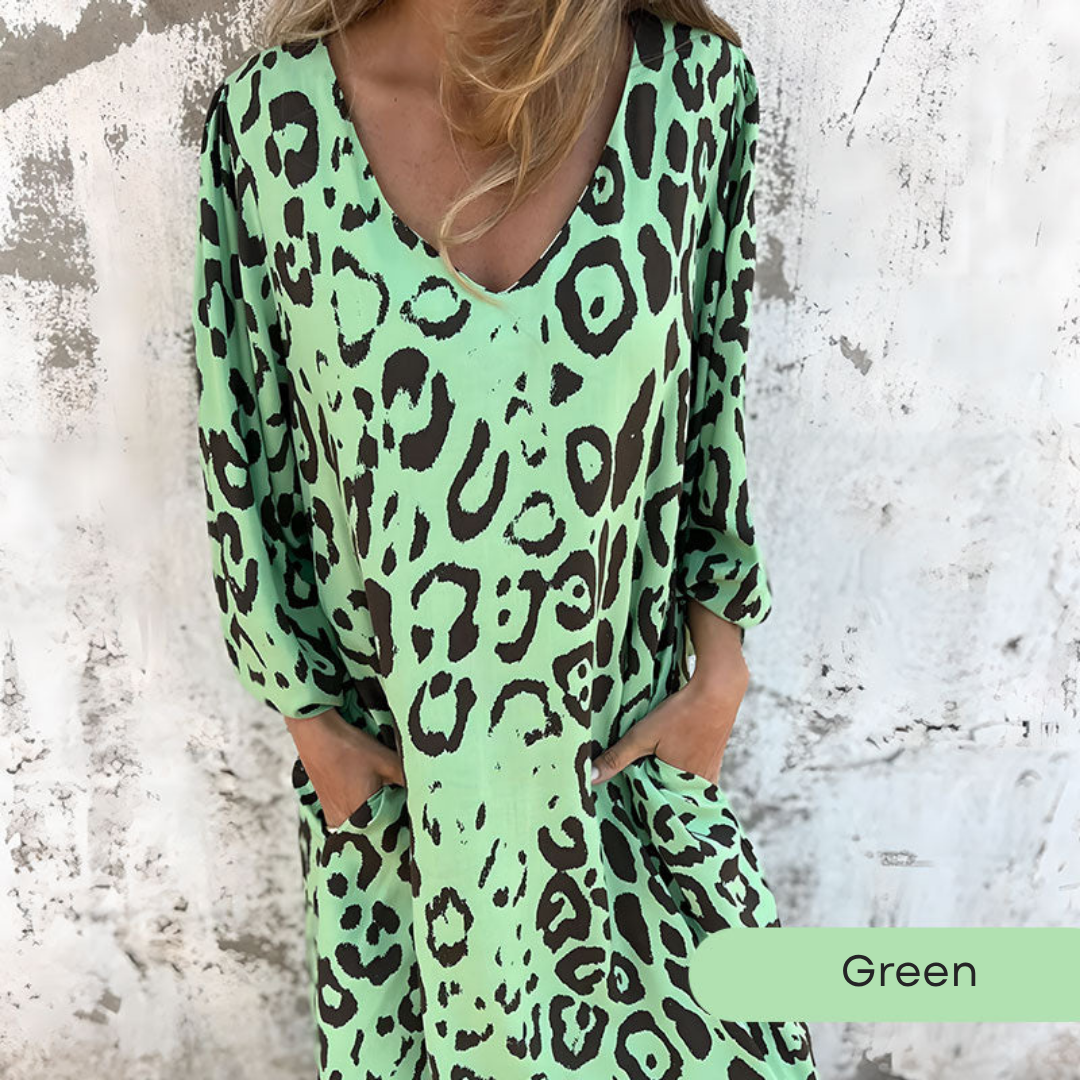 Soraya™ | Safari Chic Leopard Dress