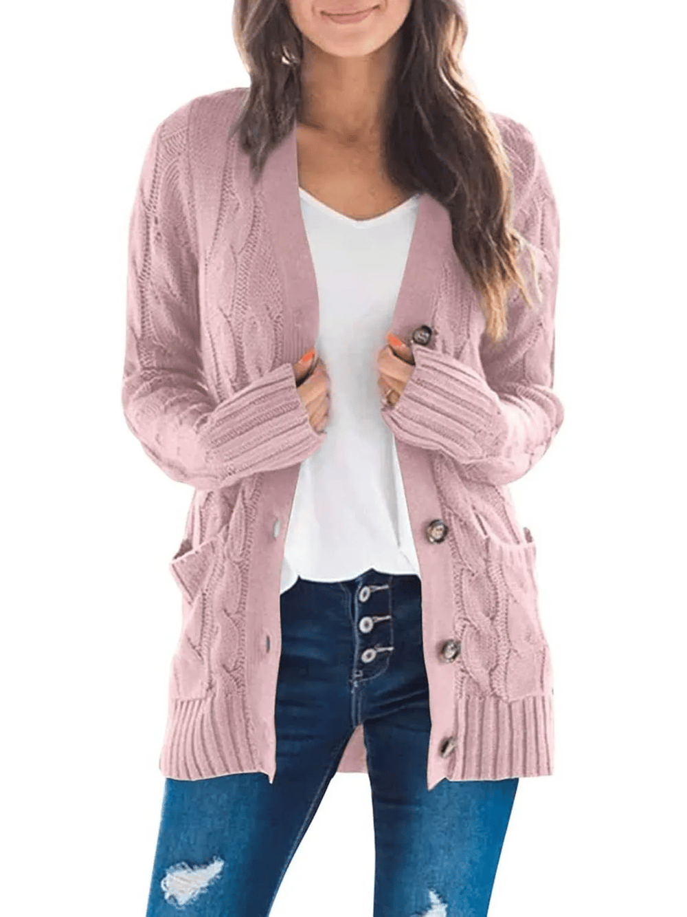 Claudia™ | Cozy Cable Knit Cardigan