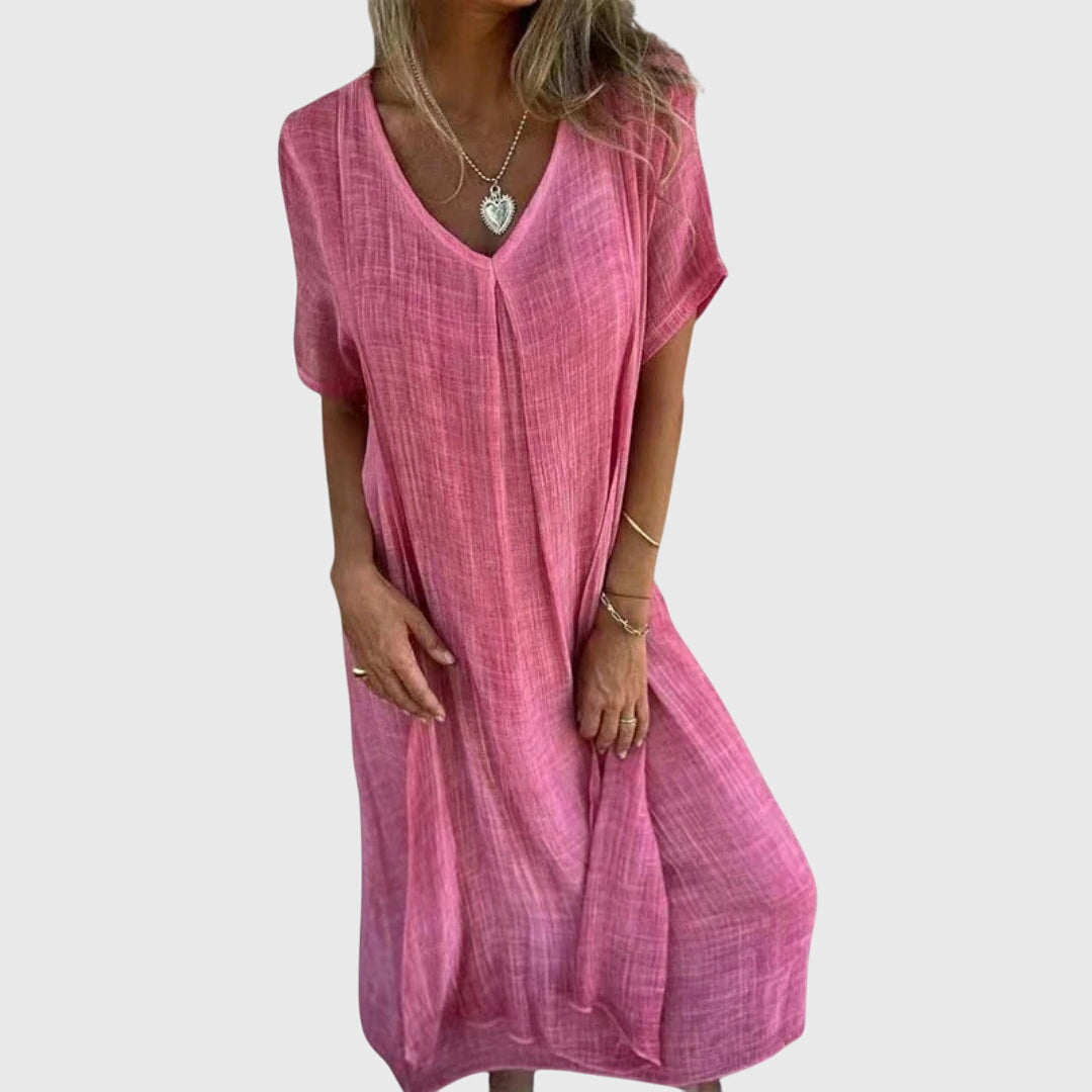 Fiona™ | Robe élégante et légère à col en V