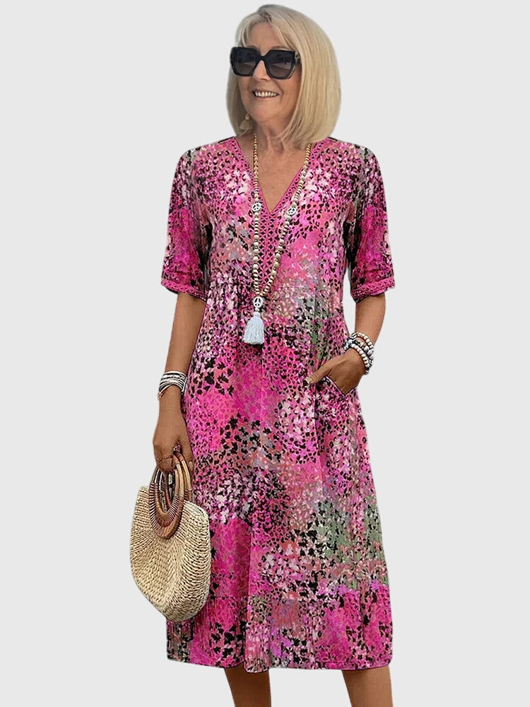Bella™ | Robe midi fleurie élégante