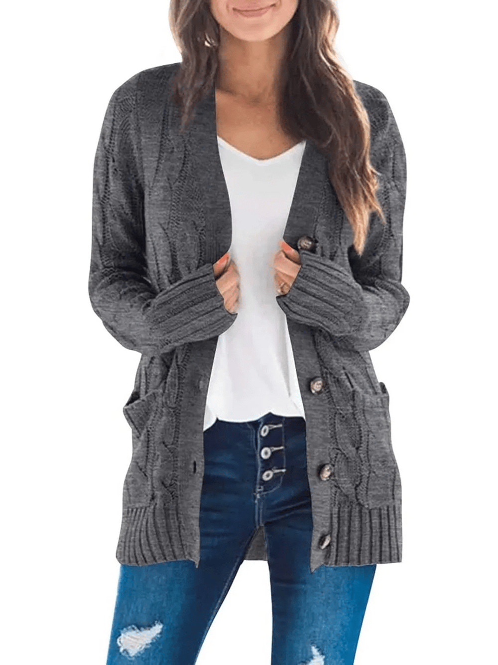 Claudia™ | Cozy Cable Knit Cardigan