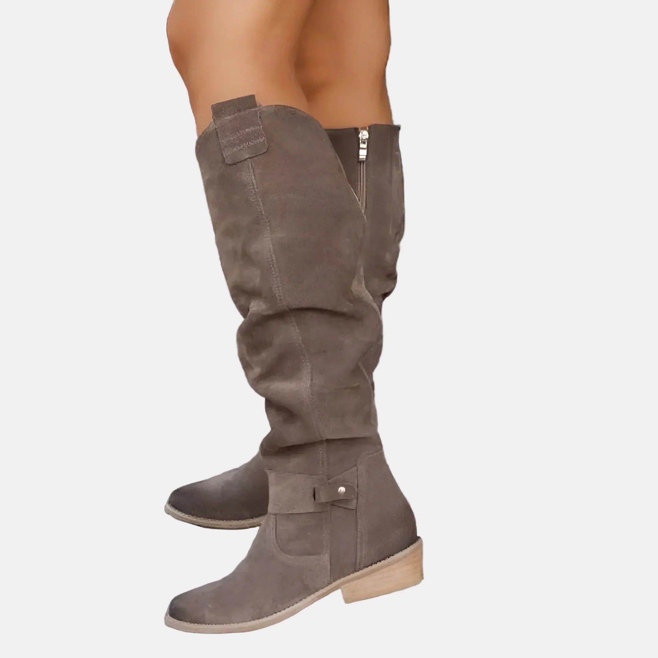 Avery - Suede Low - Heeled Boots