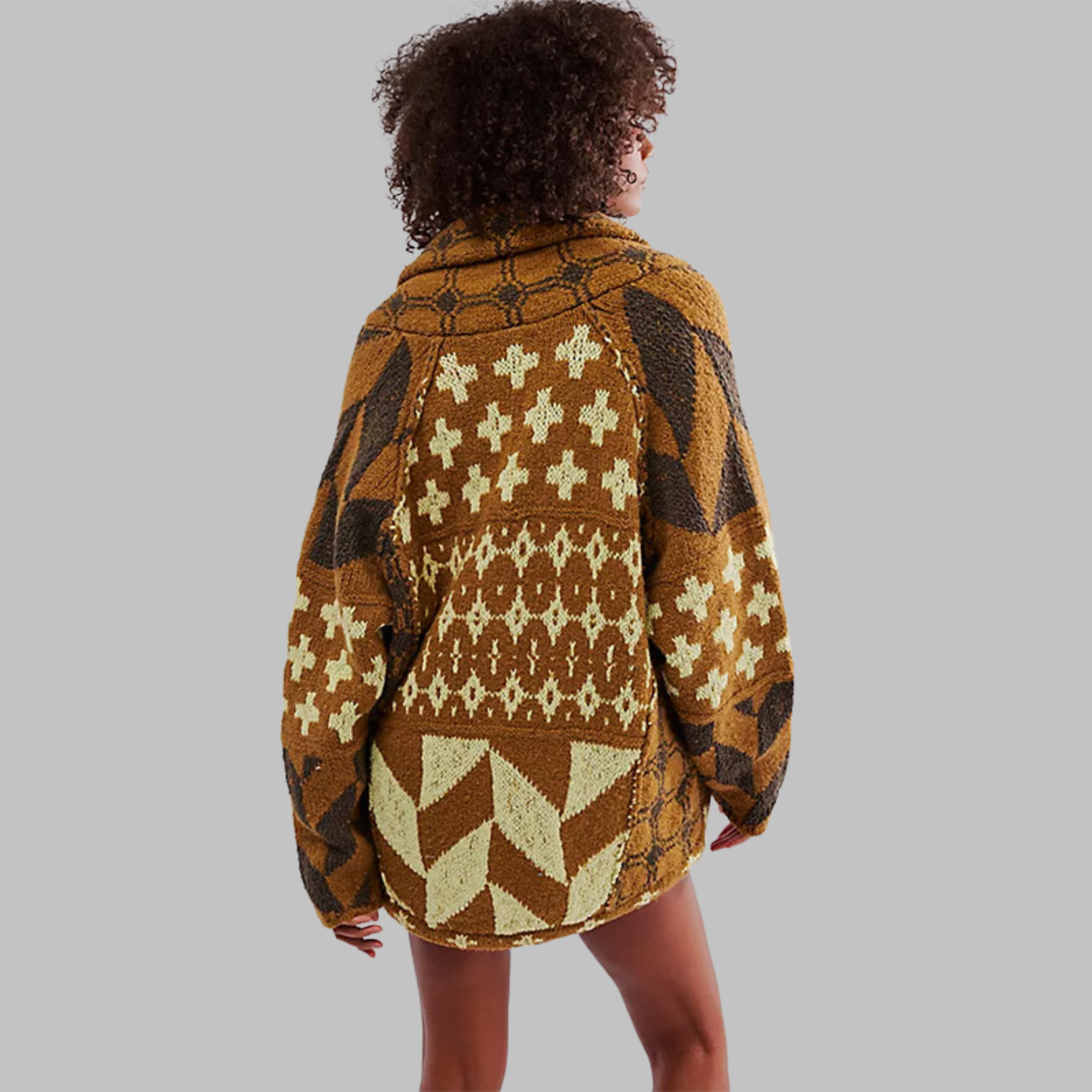 Portia™ | Vintage Oversized Button-Down Cardigan