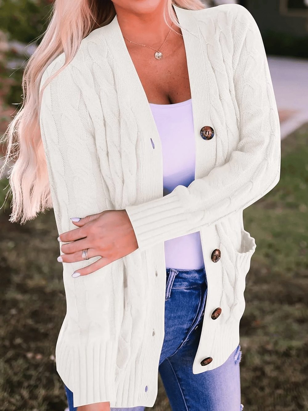 Claudia™ | Cozy Cable Knit Cardigan