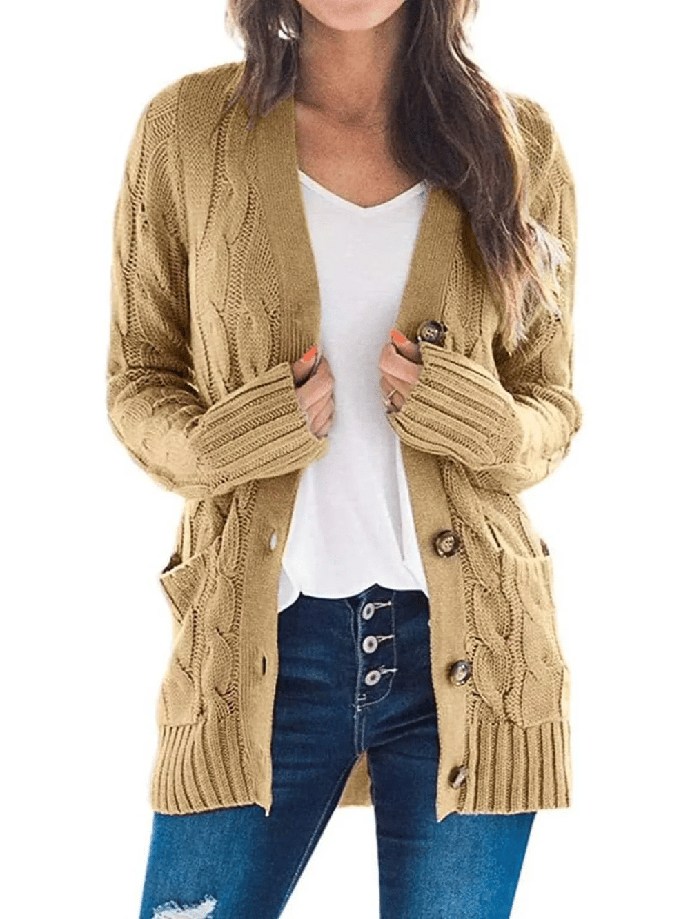 Claudia™ | Cozy Cable Knit Cardigan