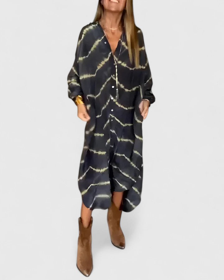 Amelie™ | Robe longue bohème élégante à rayures