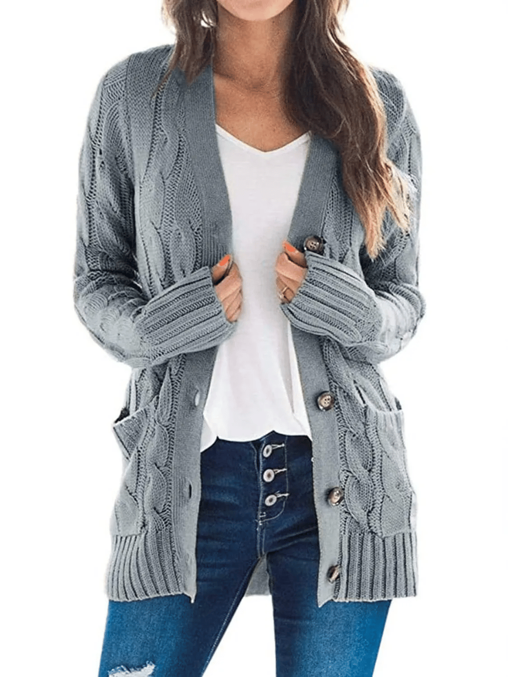 Claudia™ | Cozy Cable Knit Cardigan