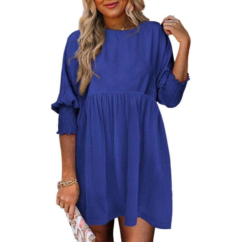 Mirasol™ | Casual Crew Neck Loose Fit Mini Dress