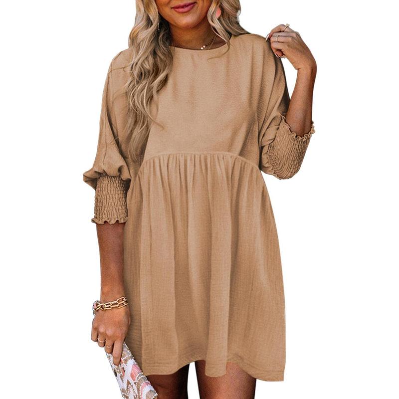 Mirasol™ | Casual Crew Neck Loose Fit Mini Dress
