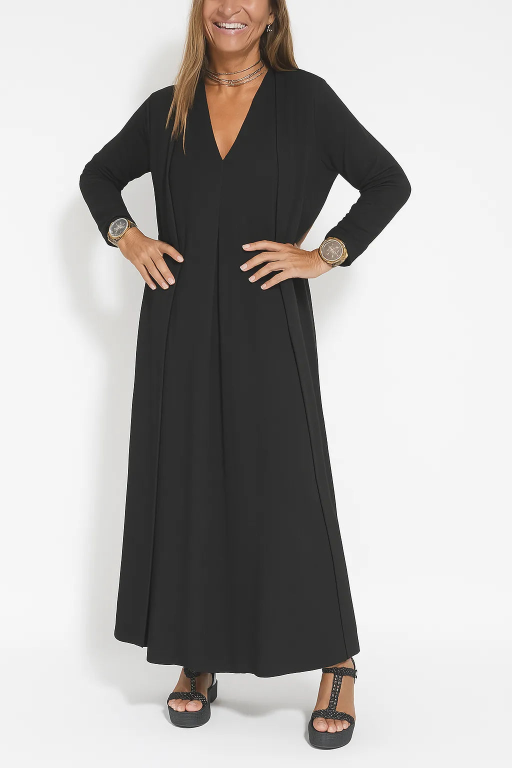 Marcella™ | Elegant Long Dress + FREE Cardigan