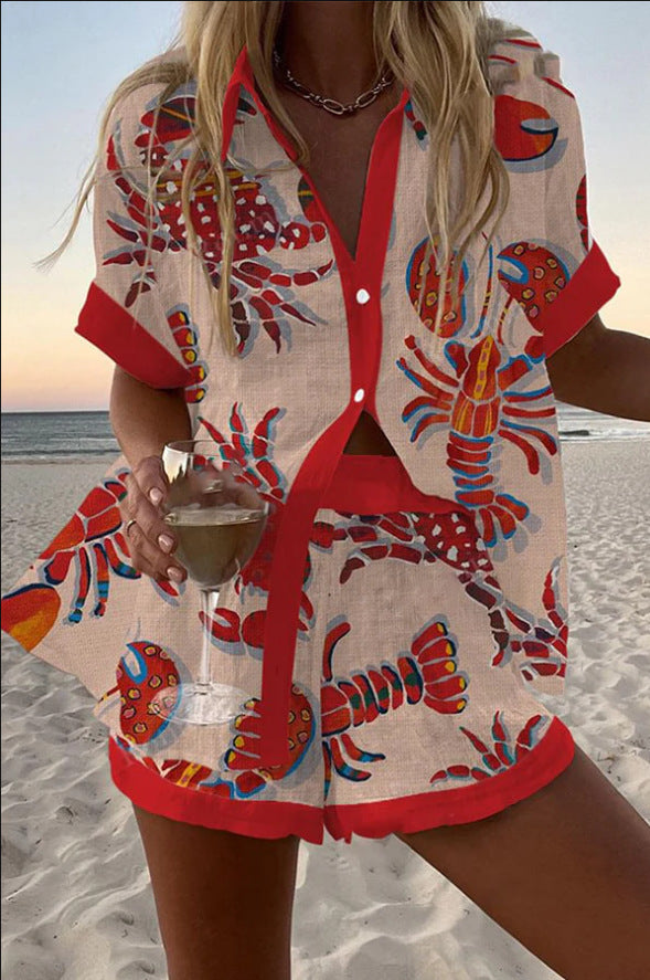 Daphira™ | Playful Lobster Linen Set