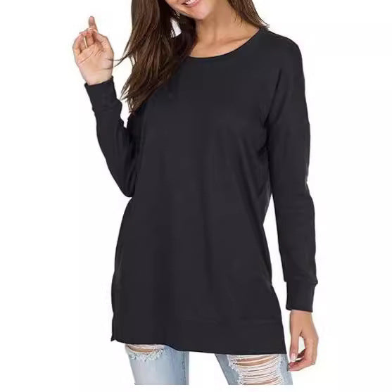 Elara™ | Classic Long-Sleeve Crewneck Tee