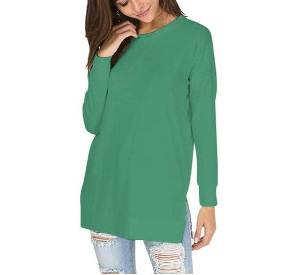 Elara™ | Classic Long-Sleeve Crewneck Tee