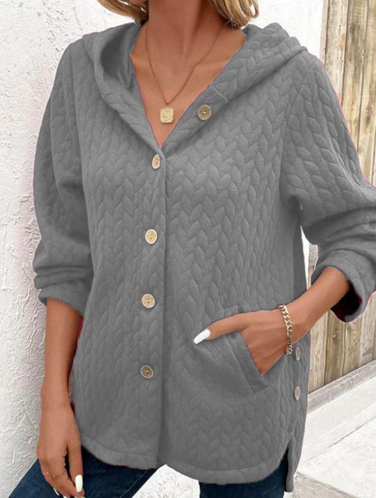 Selena™ | Quilted Hooded Cardigan