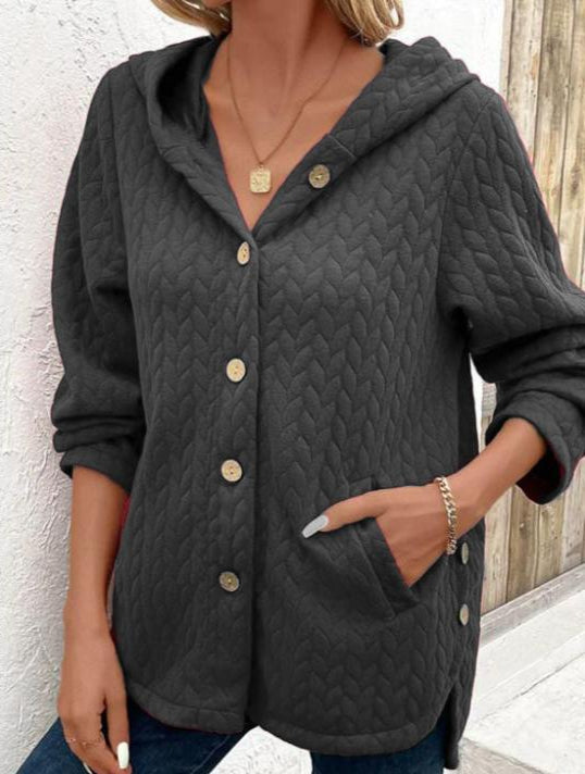 Selena™ | Quilted Hooded Cardigan
