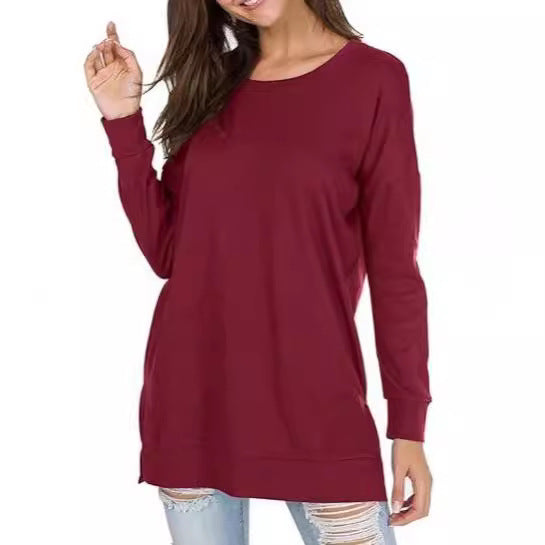 Elara™ | Classic Long-Sleeve Crewneck Tee