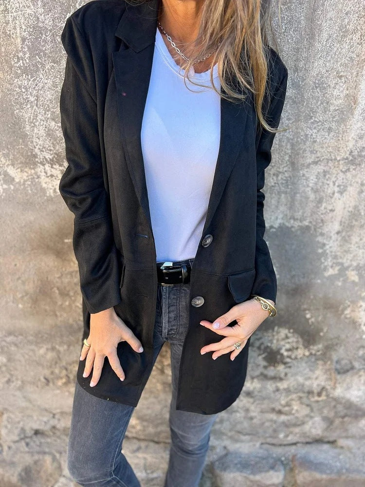 Maribelle™ | Long Suede-Look Coat