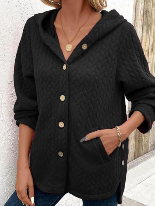 Selena™ | Quilted Hooded Cardigan
