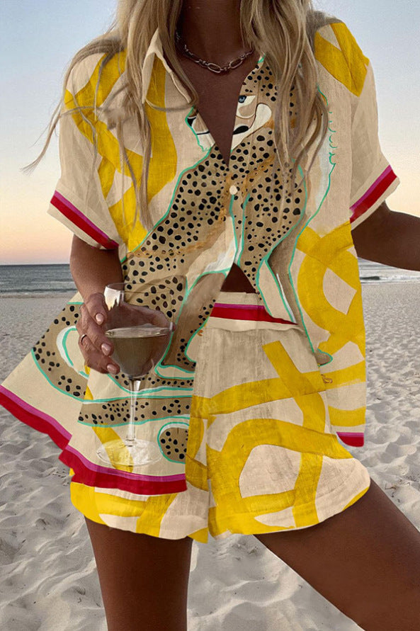 Casima™ | Leopard Print Linen Set