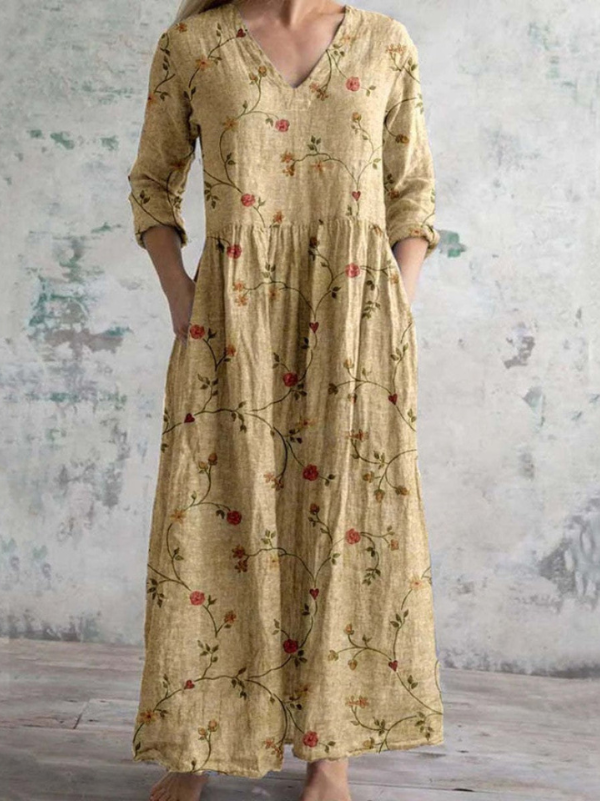 Celestine™ | Maxi Dress with Vintage Floral Print