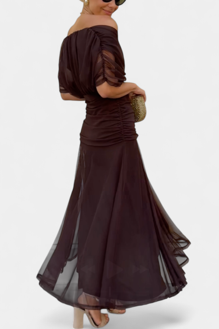 Elodie | Long Floral Dress with V-Neck