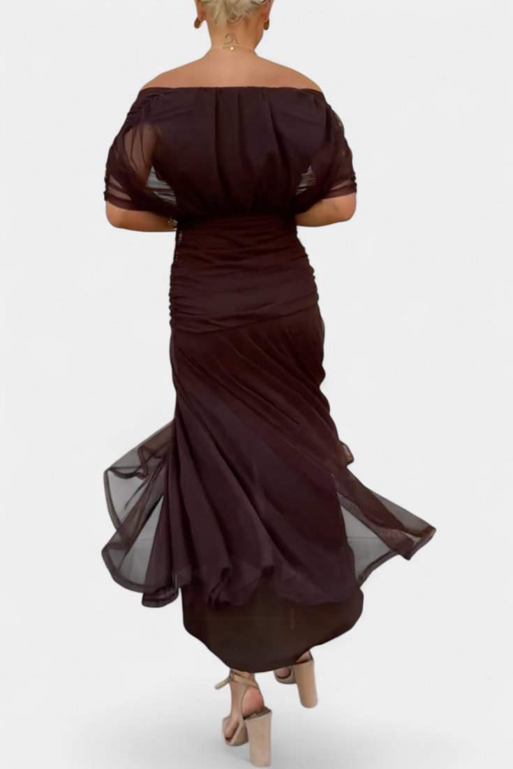 Elodie | Long Floral Dress with V-Neck