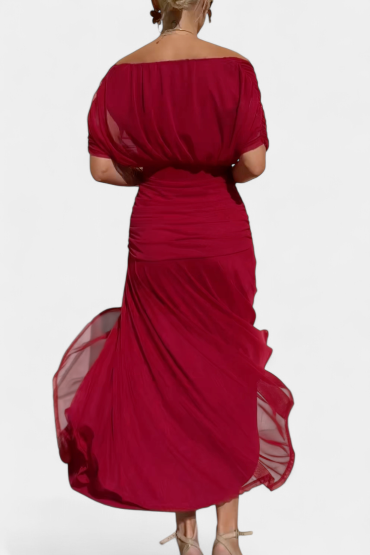 Elodie | Long Floral Dress with V-Neck