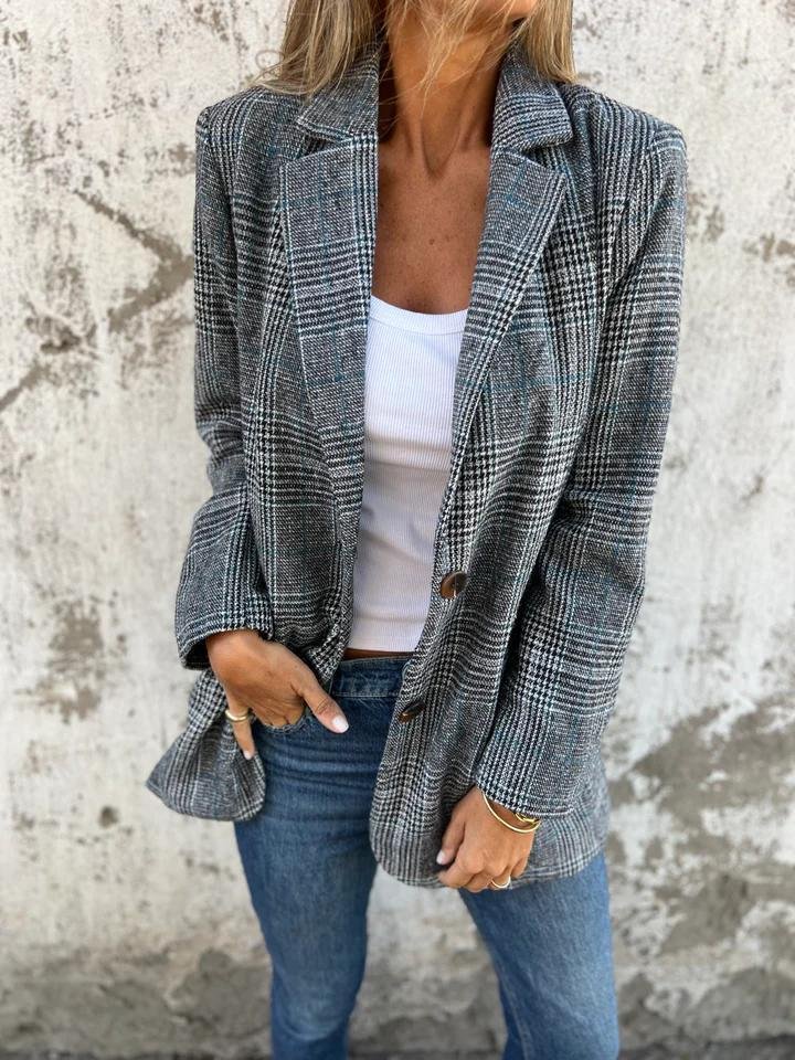 Elaina™ | Stylish Checked Blazer