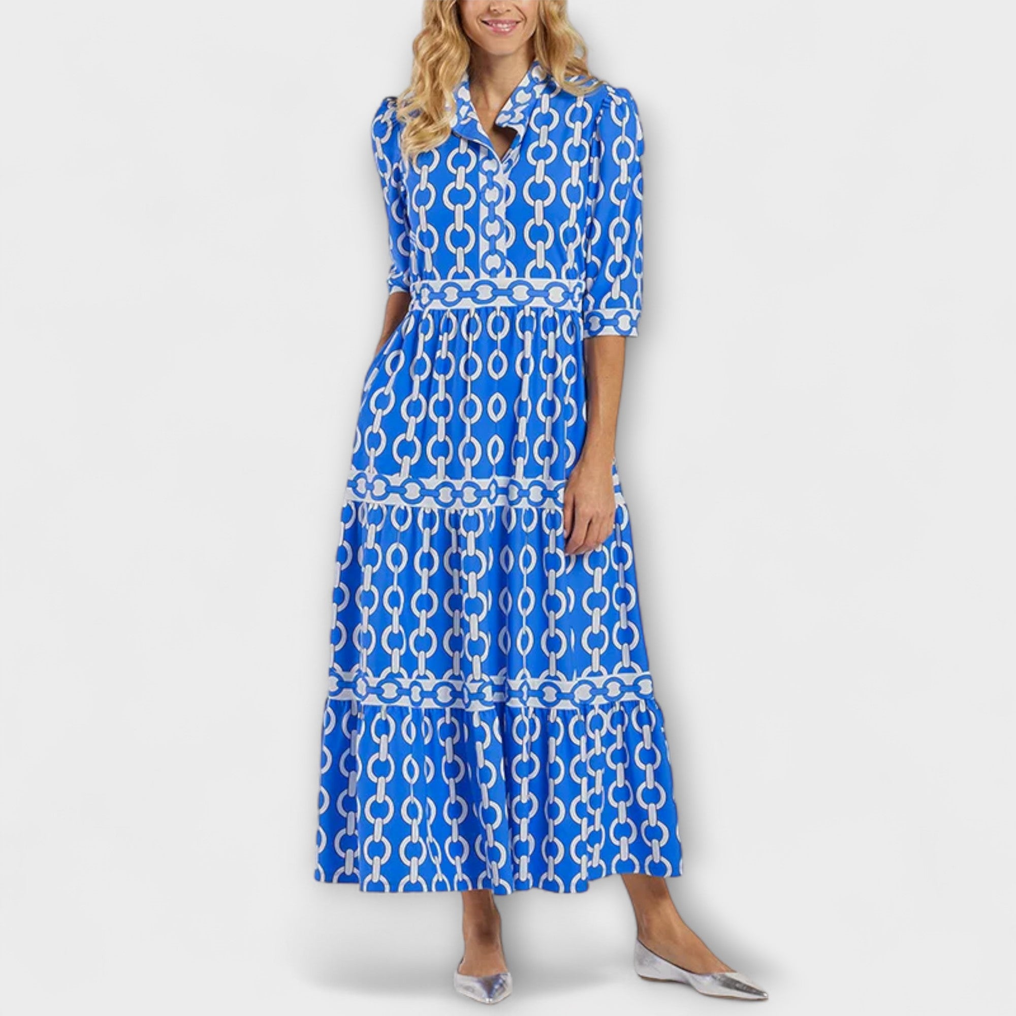 Sophia™ | Elegant Chain Print Dress