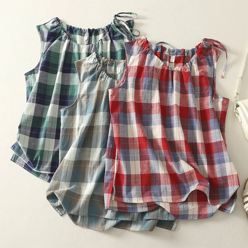 ERIS | SLEEVELESS LINEN TOP