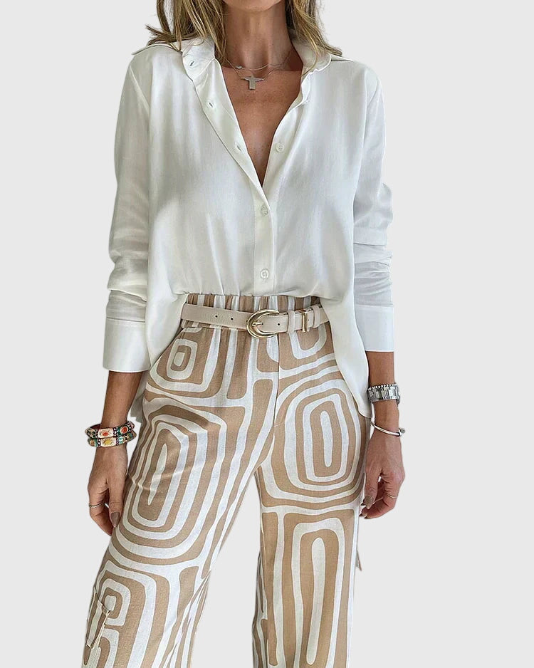 Emilia™ | Pantalon élégant + chemisier et ceinture offerts