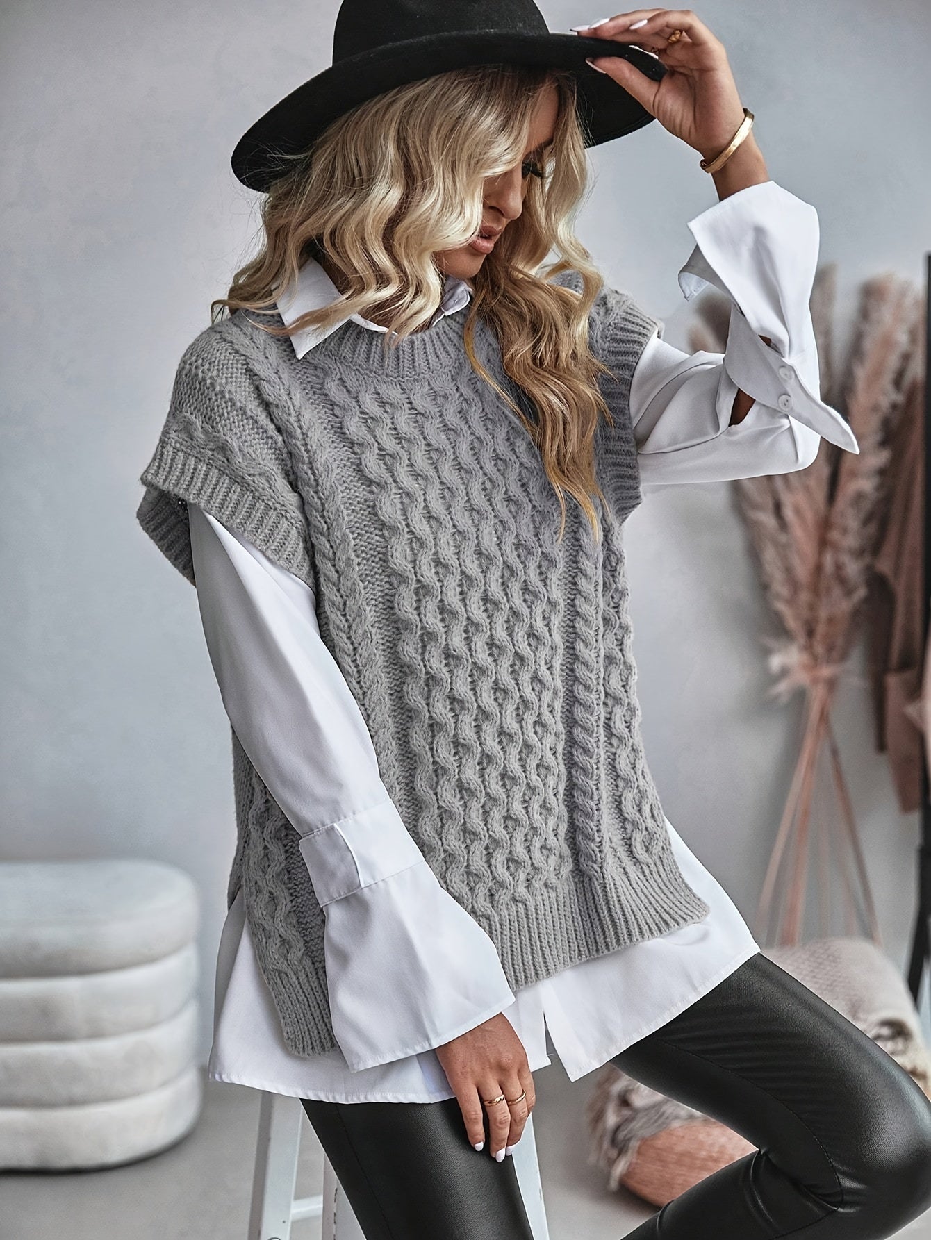Marie™ | Classic Cable Knit Vest