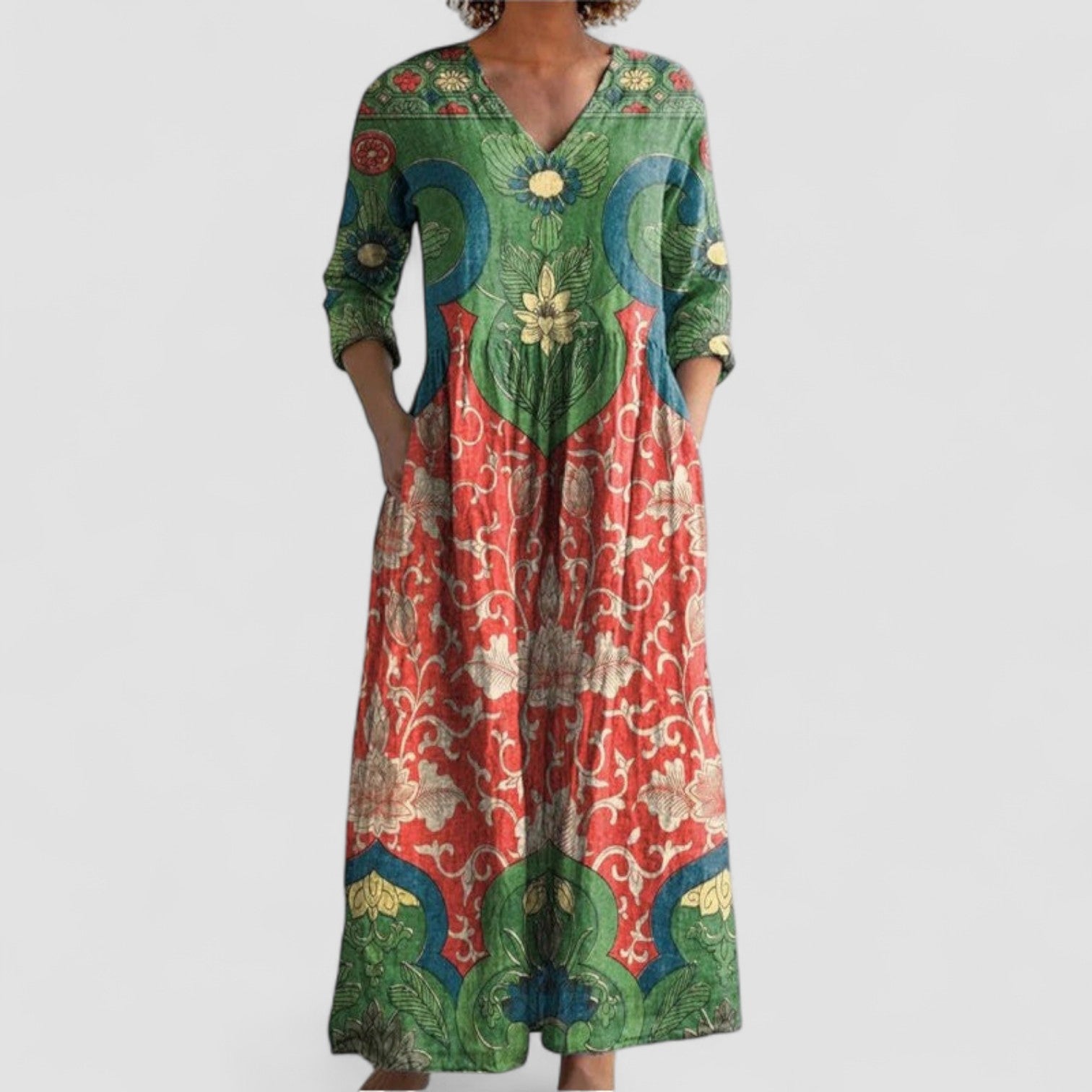 Celestine™ | Maxi Dress with Vintage Floral Print