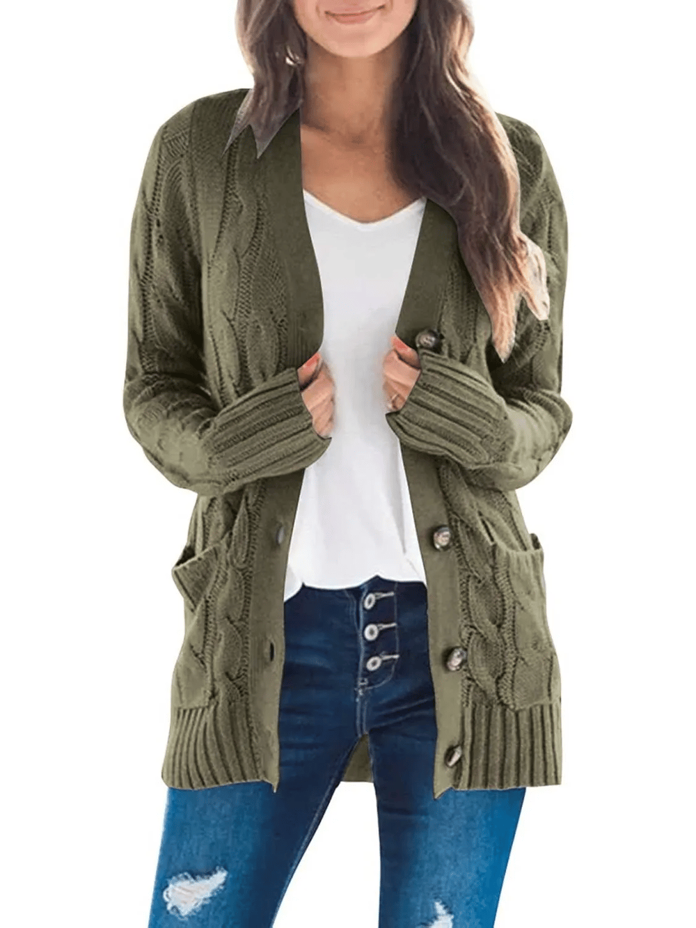 Claudia™ | Cozy Cable Knit Cardigan