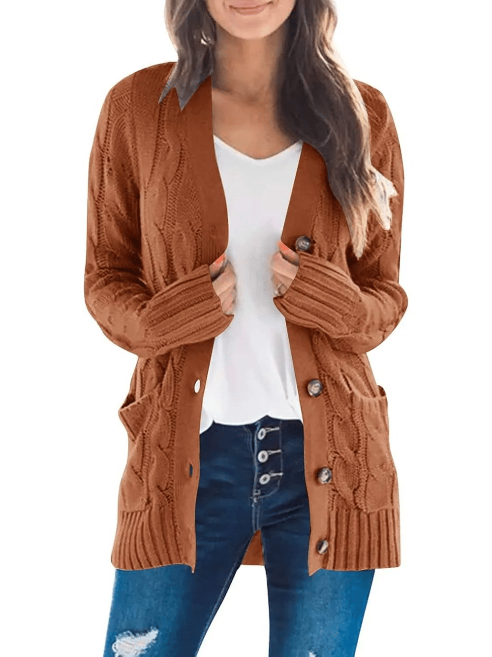 Claudia™ | Cozy Cable Knit Cardigan