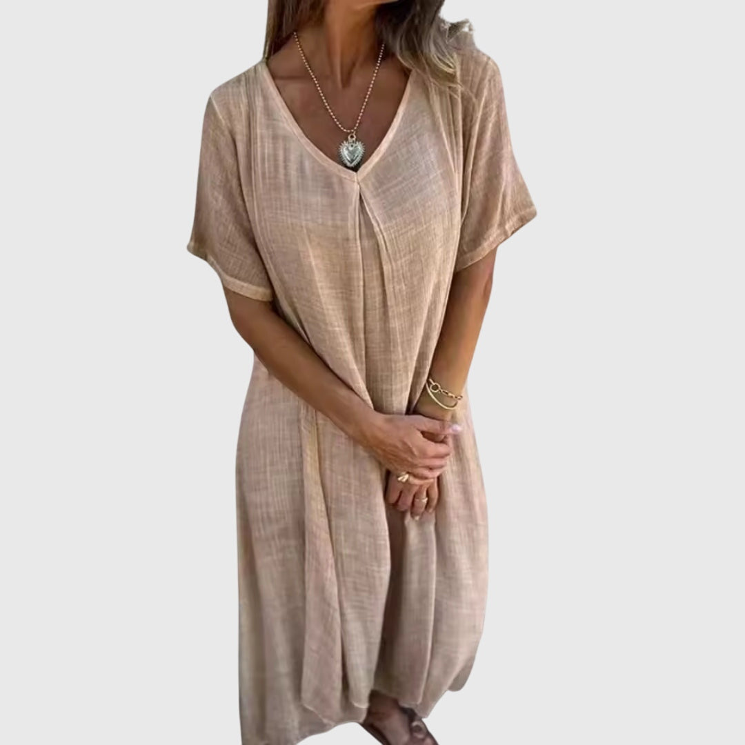 Fiona™ | Robe élégante et légère à col en V