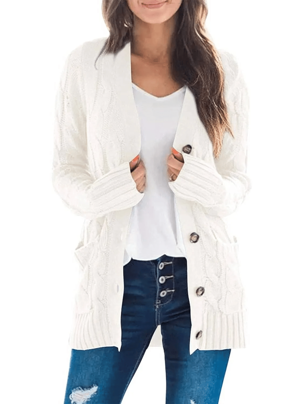 Claudia™ | Cozy Cable Knit Cardigan