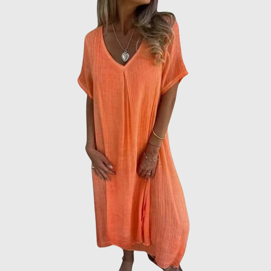 Fiona™ | Robe élégante et légère à col en V