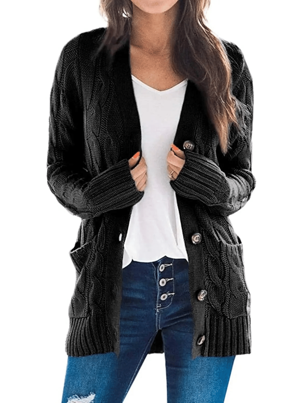 Claudia™ | Cozy Cable Knit Cardigan