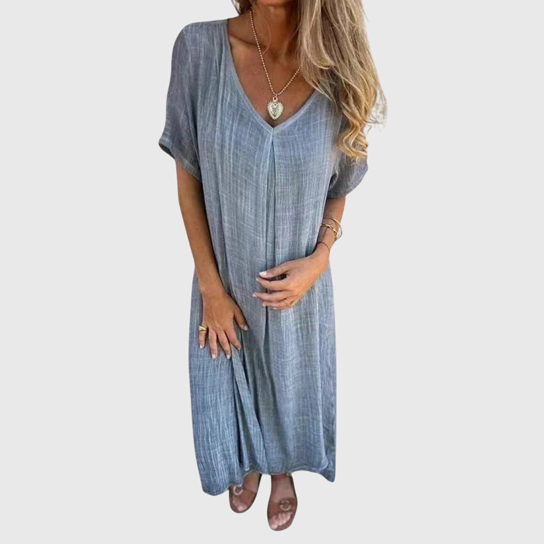Fiona™ | Robe élégante et légère à col en V