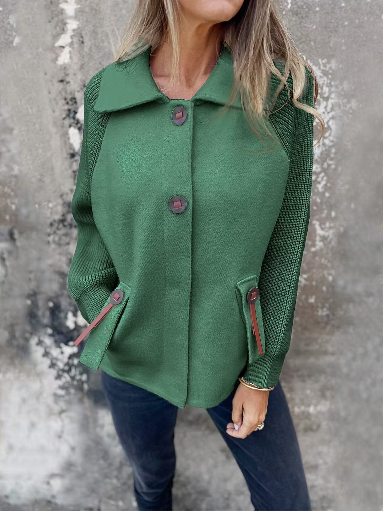 Aveline™ | Classic Button Knit Jacket