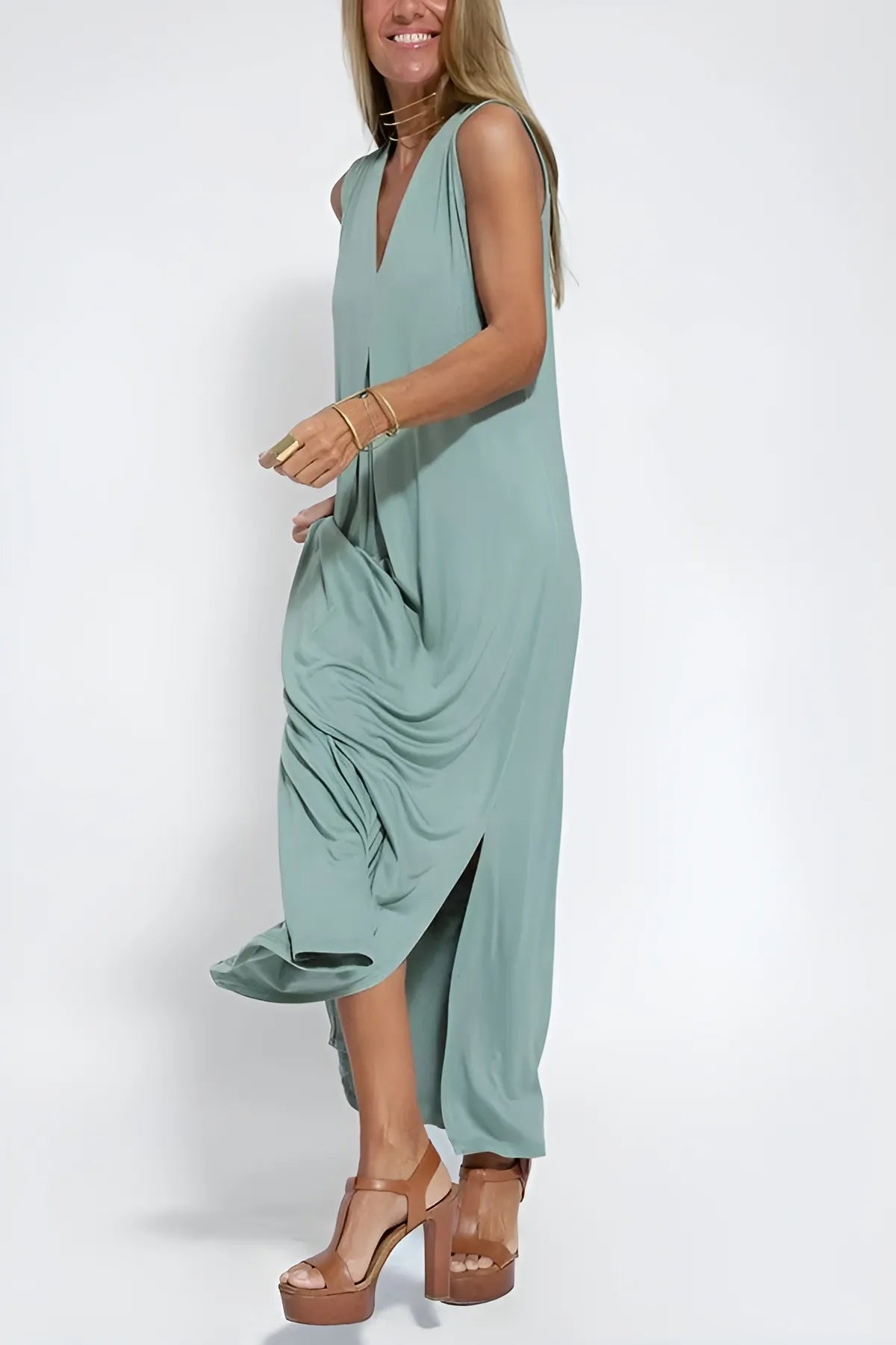 Marcella™ | Elegant Long Dress + FREE Cardigan