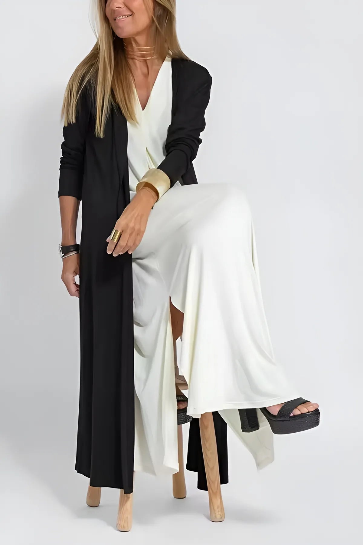 Marcella™ | Elegant Long Dress + FREE Cardigan