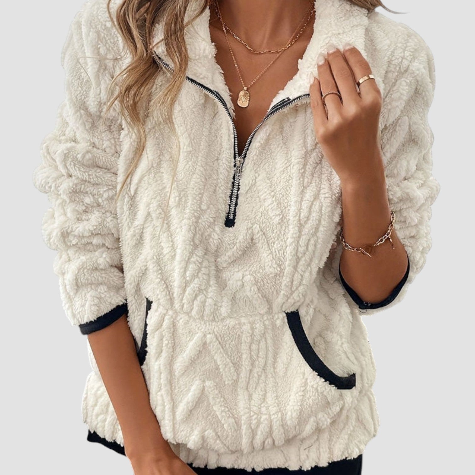 Lisbeth | Soft Half-Zip Fleece Sweater